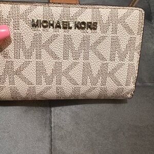 Michael Kors Tan Monogram Wallet